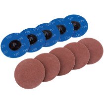 Draper 75617 SD3AB Ten 75mm 120 Grit Aluminium Oxide Sanding Discs