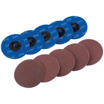 Draper 75619 SD3AB Ten 75mm 240 Grit Aluminium Oxide Sanding Discs