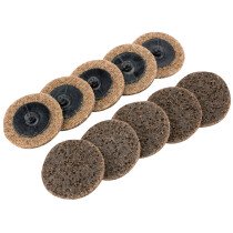 Draper 75625 SCP2 Ten 50mm Polycarbide Abrasive Pads (Course)