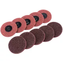 Draper 75627 SCP3 Ten 75mm Polycarbide Abrasive Pads (Medium)