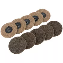 Draper 75628 SCP3 Ten 75mm Polycarbide Abrasive Pads (Course)