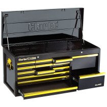 Clarke 7638077 CBB224BGC Large Heavy Duty 14 Drawer Tool Chest (Black & Gold)