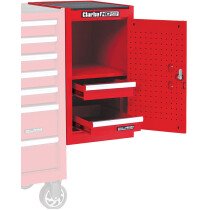 Clarke 7638166 SL26C Cabinet & 2 Drawer Side Locker (Red)