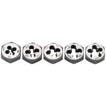 Draper 79198 D25-MM/A 5 Piece Metric Hexagon Die Nut Set