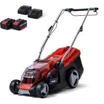 Einhell EIN3413230 Power X-Change 36/36 Cordless Lawnmower With 2 x 4Ah 18V Batteries and Chargers - 36V Brushless Motor, 36cm Cutting Width