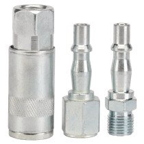 Draper 81295 EAC 1/4" BSP Three Piece Air Line Coupling Set