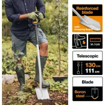 Fiskars 1066732 Xact™ Telescopic Pointed Spade