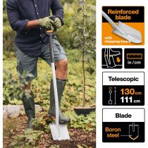 Fiskars 1066732 Xact™ Telescopic Pointed Spade