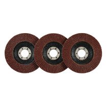 Draper 83067 FDAB115 Aluminium Oxide Flap Discs, 115 X 22.23mm, 60 Grit (Pack Of 10)