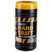 Draper 84711 HGW-100 'Hard Graft' Wipes (Tub of 100)