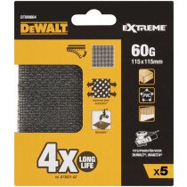 DeWalt DTM8664-QZ EXTREME Universal Abrasive Mesh 1/4 Sheet 60G Pack x 5