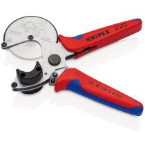 KNIPEX 13165  90 25 25 Pipe Cutter For Composite And Plastic Pipes With Multi-Component Grips 210mm 