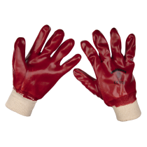 Sealey 9106XL PVC Knit Wrist Gloves (X-Large) - Pair