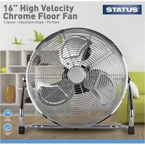 High Velocity Chrome 16'' Floor Fan