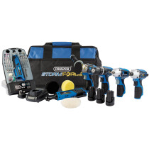 Draper 93445 PTKDP6 10.8 Storm Force® 10.8 V Power Interchange Kit (11 Piece)