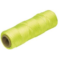 Marshalltown M632 250' Braided Nylon Fluorescent Yellow Brick Line