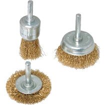 Silverline 985332 Wire Wheel & Cup Brush Set 3 Piece