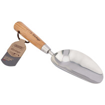 Draper 99024 DPSG/L Heritage Stainless Steel Potting Scoop with Ash Handle