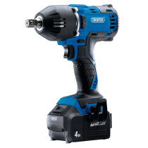 Draper EXx Display 99251 D20IW400SET/2 D20 20V Brushless 1/2" Mid-Torque Impact Wrench (400Nm) with 2 x 4Ah Batteries and 2.4A Fast Charger