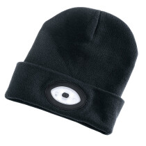 Draper 99521 Beanie with Rechargeable Built-In LED Headtorch (Black)