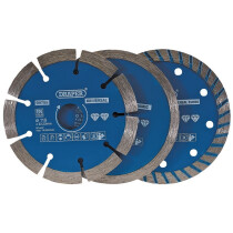 Draper 99795 DBP2 Diamond 115mm Blade Set (3 Piece)