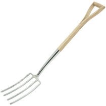 Draper 99013 DDFG/L Heritage Stainless Steel Digging Fork with Ash Handle