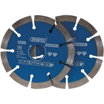 Draper 99794 DBP1 Segmented Diamond Blade Twin Pack (115mm)