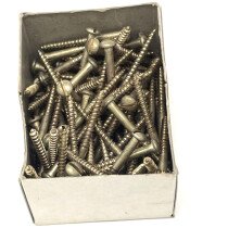 Lawson-HIS 9991031752 8x1.3/4 Brass Slot Round Head Wood Screws (Box 100)