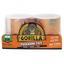 Gorilla 3044821 Gorilla Packaging Tape Refill 72mm x 27m (Pack 2)