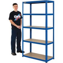 Clarke 6600746 CSM5175/45BL 175kg Boltless Shelving (Blue)