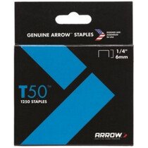 Arrow A50424 T50 6mm (1/4") Steel Staples (Pack of 1,250)
