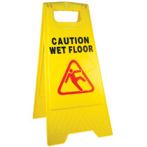 JSP HBA110-000-2001 'Caution Wet Floor' Collector A-Frame Safety Warning Sign   - 65cm /25"