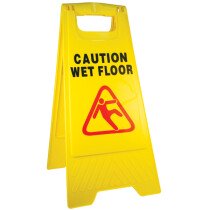 JSP HBA110-000-2001 'Caution Wet Floor' Collector A-Frame Safety Warning Sign   - 65cm /25"