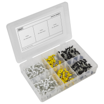Sealey AB195NP Numberplate Screw Assortment 195pc 4.8mm x 18mm - Plastic Enclosed Head