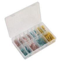 Sealey AB037HT Adhesive Lined Heat Shrink Terminal Assortment 142pc Blue, Red & Yellow