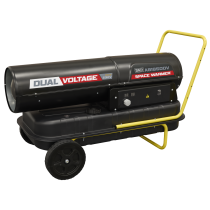 Sealey AB1850DV Dual Voltage Space Warmer Kerosene/Diesel Heater with Wheels 185,000Btu/hr(55kW)