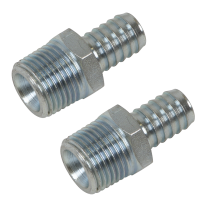 Sealey AC99 Screwed Tailpiece Male 1/2"BSPT - ø1/2" Hose - Pack of 2