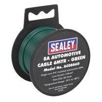 Sealey AC0806G Automotive Cable 8A 6mtr Green