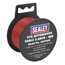 Sealey AC2725R Automotive Cable 27A 2.5mtr Red