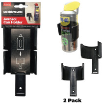 StealthMounts OM-CAN-BLK-2 Black Aerosol Can Holder (2 Pack)