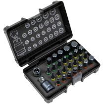 Sealey AK21902 TRX-Star*/Hex/Spline Bit Set Impact 28 Piece 3/8" and 1/2"Sq Drive