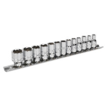 Sealey AK2746 Socket Set 13pc 1/4"Sq Drive Lock-On&trade; 6pt Metric