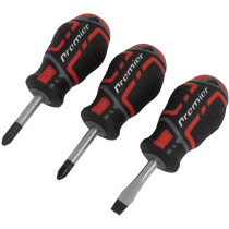 Sealey AK4328 Screwdriver Set 3 Piece GripMAX® Stubby