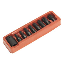 Sealey AK5611 Impact Spline Bit & Holder Set 9pc 1/2"Sq Drive