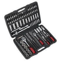 Sealey AK7955EU Socket Set 172 Piece 1/2", 3/8" & 1/4"Drive 6 Point WallDrive Metric