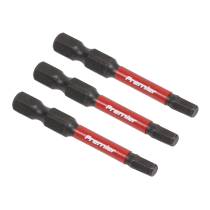 Sealey AK8237 Hex 4mm Impact Power Tool Bits 50mm - 3pc
