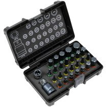 Sealey AK21902 TRX-Star*/Hex/Spline Bit Set Impact 28 Piece 3/8" and 1/2"Sq Drive