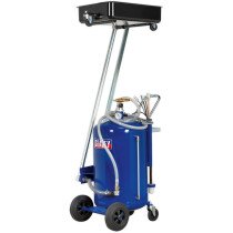 Sealey AK462DX Mobile Oil Drainer with Probes 100ltr Cantilever Air Discharge