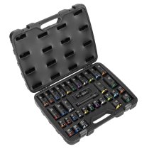 Sealey AK5635M Impact Socket Set 1/2"Sq Drive 34pc Colour Coded