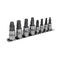 Sealey AK65600 Hex Socket Bit Set Lock-On™ 8pc 1/4" & 3/8"Sq Drive Metric